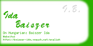 ida baiszer business card